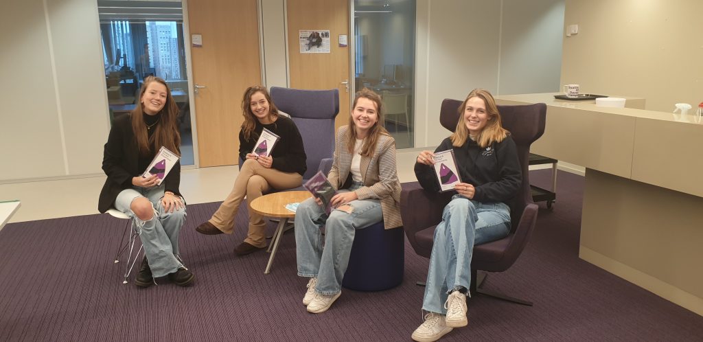 Team Groeispurt - From left to right: Yanouk Kuiper, Romy Resende, Marije Kaljee, Josephine Vingerling. Mijke Versteeg is not on the photo.